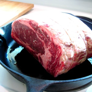 What is a way to cook a boneless rib roast?